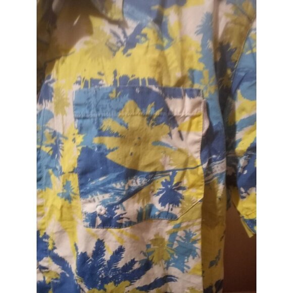 Columbia PFG Shirt Mens Large Blue Green Floral Trollers Best Vented Fishing USA - Picture 3 of 13